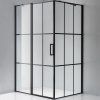 Obdélníkový sprchový kout BS03B BL 110x90 černá/transparent - bez vaničky