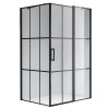 Obdélníkový sprchový kout HYD-OK03BM 110x90 černá/transparent - bez vaničky