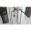 3-stěnný čtvercový sprchový kout REA RAPID FOLD 80x80 cm, černý/transparent - bez vaničky