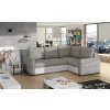 Rohová sedací souprava Corona (Materiál potahu Berlin 01, Soft 17 - šedá, Orientace pravá)