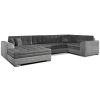 Sedací souprava Damario (Materiál potahu Berlin 01, Soft 11 - šedá, Orientace levá)