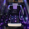 Hydromasážní vířivá vana Iris 933B 160x84 s ohřevem vody, černý mramor