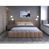 Čalouněná postel Lamica s úložným prostorem - ocel