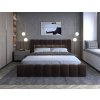 Čalouněná postel Lamica s úložným prostorem - ocel