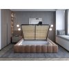 Čalouněná postel Lamica s úložným prostorem - ocel