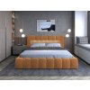 Čalouněná postel Lamica s úložným prostorem - ocel