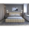 Čalouněná postel Lamica s úložným prostorem - ocel