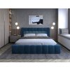Čalouněná postel Lamica s úložným prostorem - ocel