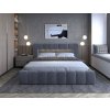 Čalouněná postel Lamica s úložným prostorem - ocel