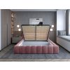 Čalouněná postel Lamica s úložným prostorem - ocel