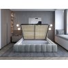 Čalouněná postel Lamica s úložným prostorem - ocel