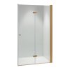 Zalamovací otočné sprchové dveře HYD-JSD01 90 zlatá/transparent pro instalaci do niky
