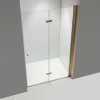 Zalamovací otočné sprchové dveře HYD-JSD01D 110 zlatá/transparent pro instalaci do niky - bez vaničky
