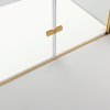 Zalamovací otočné sprchové dveře HYD-JSD01D 110 zlatá/transparent pro instalaci do niky - bez vaničky
