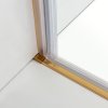 Zalamovací otočné sprchové dveře HYD-JSD01D 110 zlatá/transparent pro instalaci do niky - bez vaničky