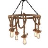 Stropní lampa závěsná lustr BOHO STRING 5 E27 APP677-5CP