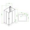 Hydromasážní box ALMA-L 100x80 levý
