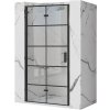 Jednokřídlé sprchové dveře REA MOLIER 90 cm + stěnový profil s magnetickým těsněním, černé