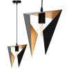 Trojúhelníková geometrická stropní lampa černá APP253-1CP