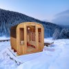 Zahradní kombinovaná sudová sauna 2v1 HYD-4023 - Infrasauna + finská sauna 180x200, 4-6 osob
