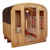 Zahradní kombinovaná sudová sauna 2v1 HYD-4023 - Infrasauna + finská sauna 180x200, 4-6 osob