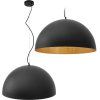 Závěsná stropní lampa s kovovou mísou černá 50cm