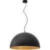 Závěsná stropní lampa s kovovou mísou černá 50cm