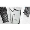 Sprchový kout REA SPACE IN 80/dveře x 100/zástěna cm, černý/transparent + vanička Savoy černá