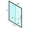 Sprchový kout REA RAPID SLIDE 150/dveře x 80/zástěna cm, chrom/transparent - bez vaničky