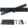 Sprchový odtokový žlab DL01 WAVE G5 HYD-2733 60 cm, černý