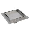 Čtvercový sprchový odtokový žlab 2in1 DL08-G1 HYD-3859 15x15 cm, satén
