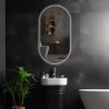 Oválné zrcadlo 60x80 cm s regulovatelným LED osvětlením HOM-05523