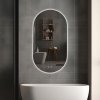 Oválné zrcadlo 60x80 cm s regulovatelným LED osvětlením HOM-05523
