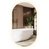 Oválné zrcadlo 60x80 cm s regulovatelným LED osvětlením HOM-05523