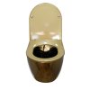 Závěsná WC mísa se SoftClose sedátkem HYD-4154, černá/zlatá