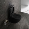 Závěsná WC mísa se SoftClose sedátkem HYD-4669, černá mat