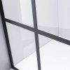 Čtvercový sprchový kout BS10A 80x80 černá/transparent + vanička ST02A WH bílá