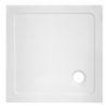 Čtvercový sprchový kout BS10A 80x80 černá/transparent + vanička ST02A WH bílá