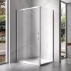 Obdélníkový sprchový kout HYD-OK103C 120x80 chrom/transparent + vanička HYD-OSV-ST03C bílá