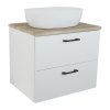Koupelnová skříňka pod deskové umyvadlo Agria NEW W 60-HD - bílá/dub sonoma