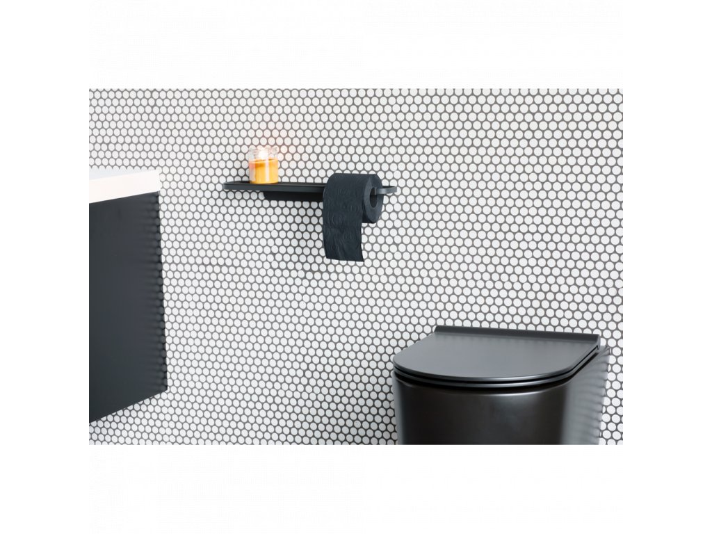 Brabantia MindSet toilet roll holder with shelf, mineral infinite