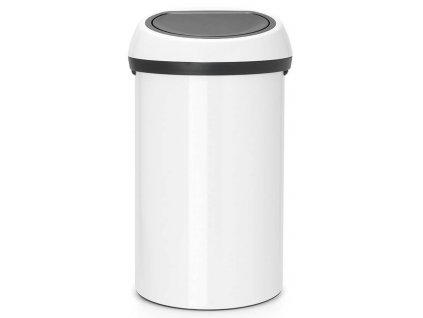 108686 Touch Bin 60L White White Lid 01