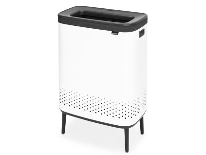 Bo Laundry Bin Hi, 2 x 45L, Plastic Lid White 8710755200540 Brabantia 300dpi 2000x2000px 9 NR 22103