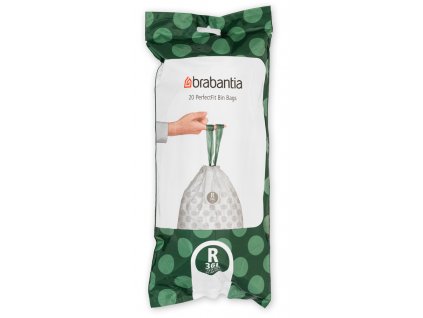 PerfectFit Bags, Code R, 36L, 20 Bags White 8710755138508 Brabantia 96dpi 1000x1000px 7 NR 25482