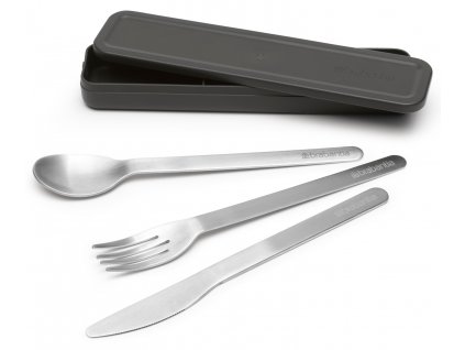 Make & Take Cutlery Set, 3 pieces Dark Grey 8710755206641 Brabantia 300dpi 2000x2000px 9 NR 28051