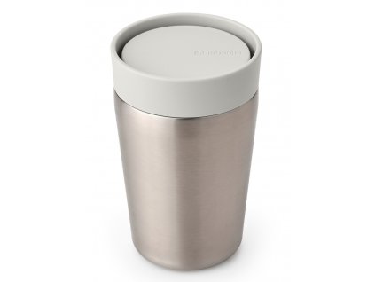 Make & Take Insulated Cup, 0.2L Light Grey 8710755228742 Brabantia 96dpi 2000x2000px 9 NR 32451