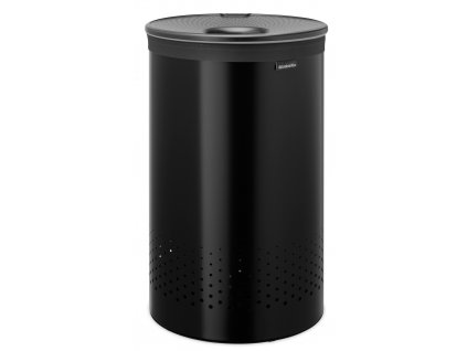 Laundry Bin, 60L, Plastic Lid Matt Black 8710755242380 Brabantia 96dpi 2000x2000px 9 NR 34830