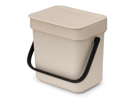 Sort & Go Waste Bin, 3L Soft Beige 8710755251689 Brabantia 96dpi 2000x2000px 9 NR 53763