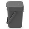 Koš Sort&Go 3L šedá
