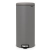 NewIcon Pedal Bin, 30L Mineral Concrete Grey 8710755119187 Brabantia 1000x1000px 7 NR 12562